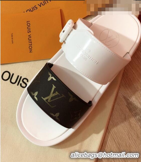 Wholesale Louis Vuitton SUNBATH Flat Mules Sandals 1A66XD Black 2020