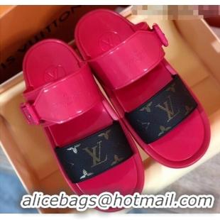 Top Quality Louis Vuitton SUNBATH Flat Mules Sandals 1A66XD Pink 2020