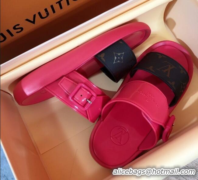 Top Quality Louis Vuitton SUNBATH Flat Mules Sandals 1A66XD Pink 2020