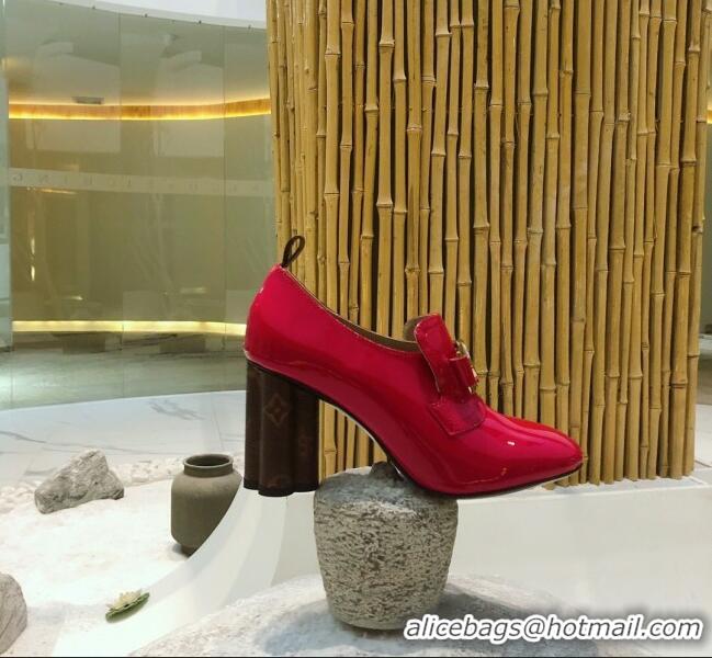 Cheapest Louis Vuitton SWIFT Loafers Pump in Patent Leather LV1769 Red 2020