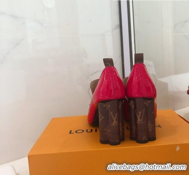 Cheapest Louis Vuitton SWIFT Loafers Pump in Patent Leather LV1769 Red 2020