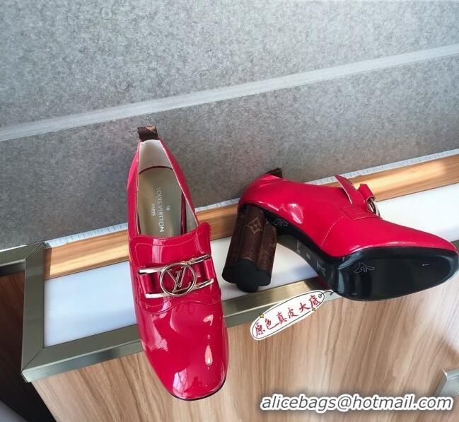 Cheapest Louis Vuitton SWIFT Loafers Pump in Patent Leather LV1769 Red 2020