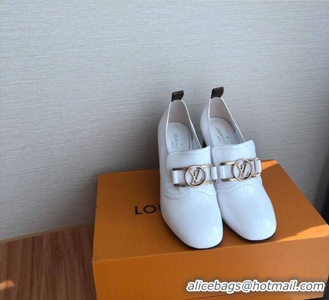 Wholesale Louis Vuitton SWIFT Loafers Pump in Patent Leather LV1769 White 2020