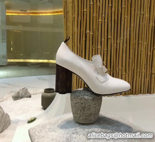 Wholesale Louis Vuitton SWIFT Loafers Pump in Patent Leather LV1769 White 2020