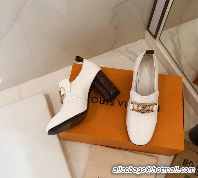 Wholesale Louis Vuitton SWIFT Loafers Pump in Patent Leather LV1769 White 2020