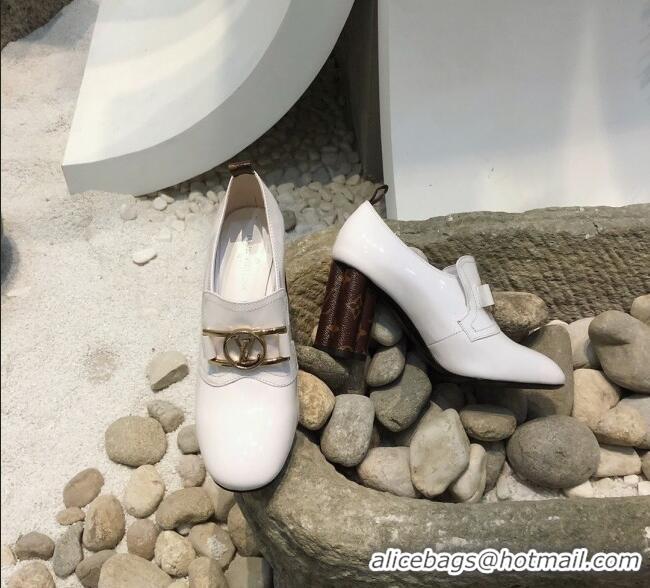 Wholesale Louis Vuitton SWIFT Loafers Pump in Patent Leather LV1769 White 2020