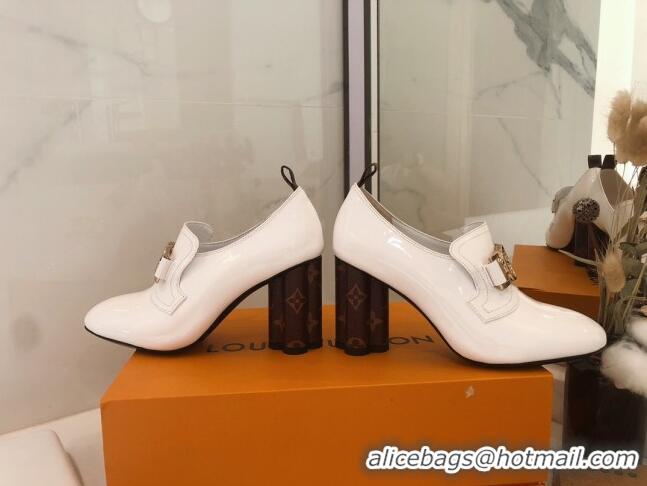 Wholesale Louis Vuitton SWIFT Loafers Pump in Patent Leather LV1769 White 2020