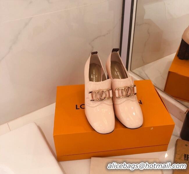 Discount Louis Vuitton SWIFT Loafers Pump in Patent Leather LV1769 Cream 2020