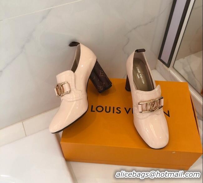 Discount Louis Vuitton SWIFT Loafers Pump in Patent Leather LV1769 Cream 2020