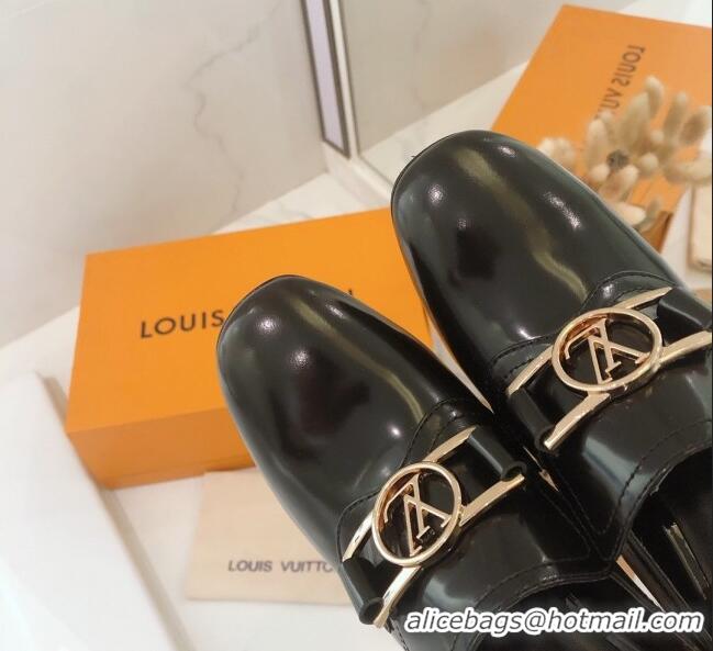 Top Quality Louis Vuitton SWIFT Loafers Pump in Patent Leather LV1769 Black 2020