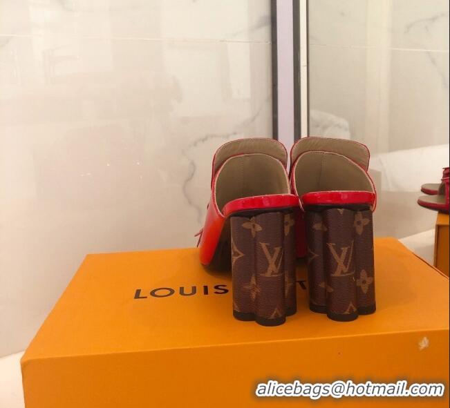 Hot Sell Louis Vuitton INDIANA Mules Sandals in Patent Leather LV1774 Red 2020