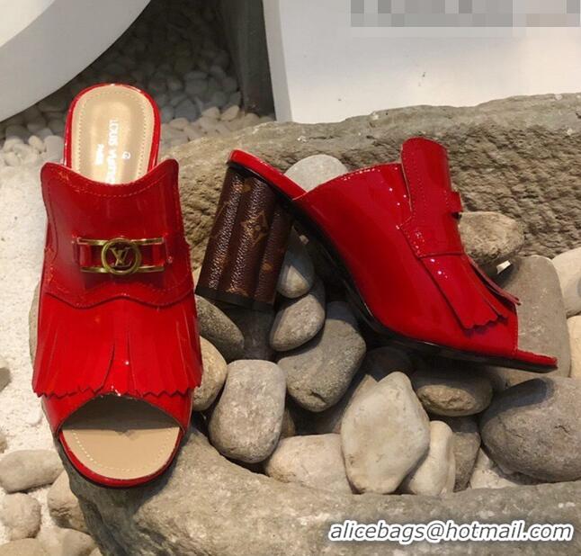 Hot Sell Louis Vuitton INDIANA Mules Sandals in Patent Leather LV1774 Red 2020