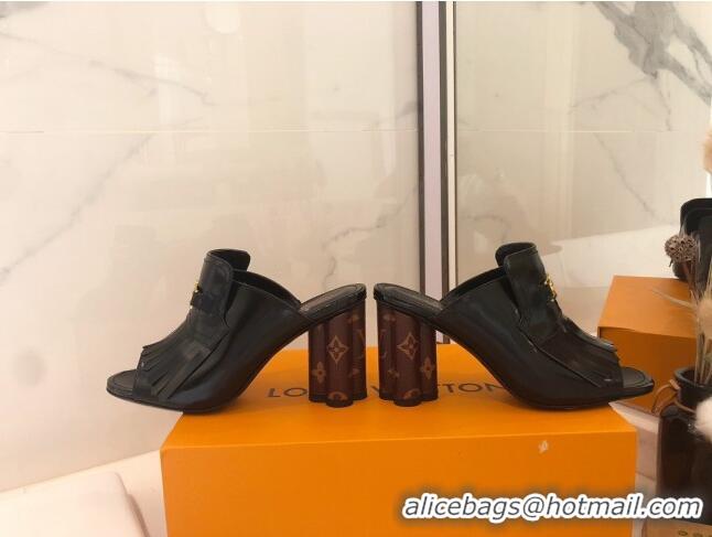 New Product Louis Vuitton INDIANA Mules Sandals in Patent Leather LV1774 Black 2020