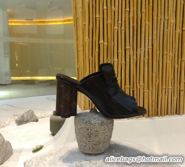 New Product Louis Vuitton INDIANA Mules Sandals in Patent Leather LV1774 Black 2020