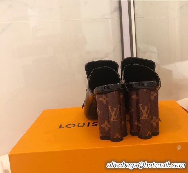 New Product Louis Vuitton INDIANA Mules Sandals in Patent Leather LV1774 Black 2020