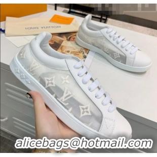 Buy Cheap Louis Vuitton LUXEMBOURG Trainers Sneakers in Transparent Textile LV6178 White 2020