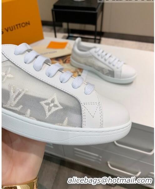 Buy Cheap Louis Vuitton LUXEMBOURG Trainers Sneakers in Transparent Textile LV6178 White 2020