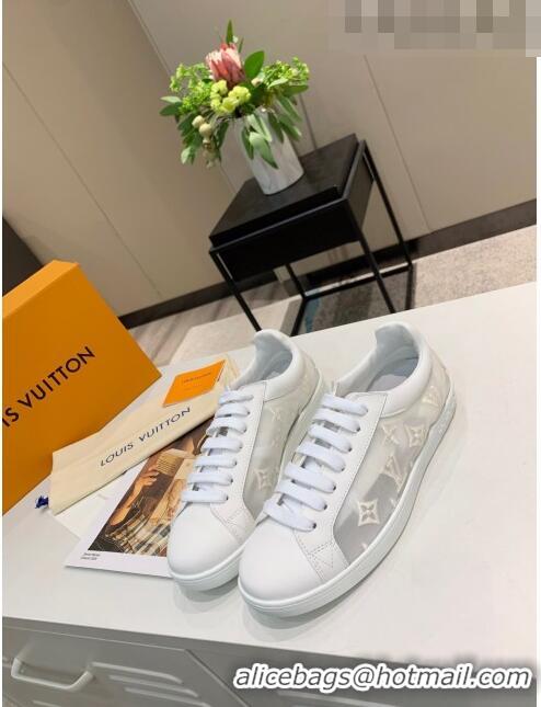 Buy Cheap Louis Vuitton LUXEMBOURG Trainers Sneakers in Transparent Textile LV6178 White 2020