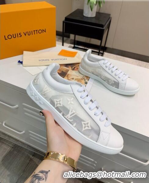 Buy Cheap Louis Vuitton LUXEMBOURG Trainers Sneakers in Transparent Textile LV6178 White 2020