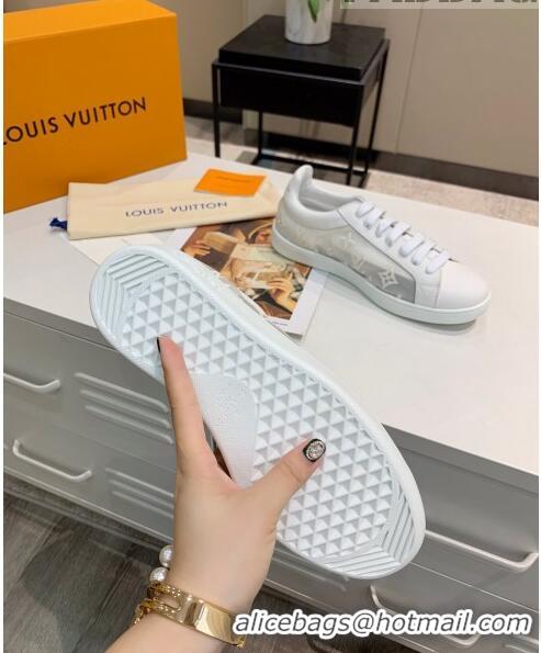 Buy Cheap Louis Vuitton LUXEMBOURG Trainers Sneakers in Transparent Textile LV6178 White 2020