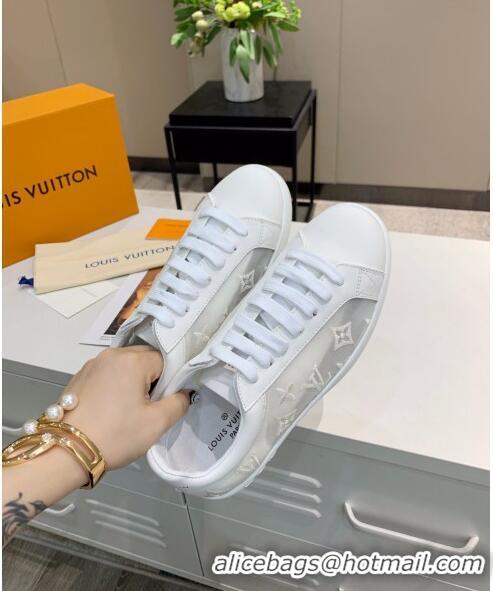 Buy Cheap Louis Vuitton LUXEMBOURG Trainers Sneakers in Transparent Textile LV6178 White 2020