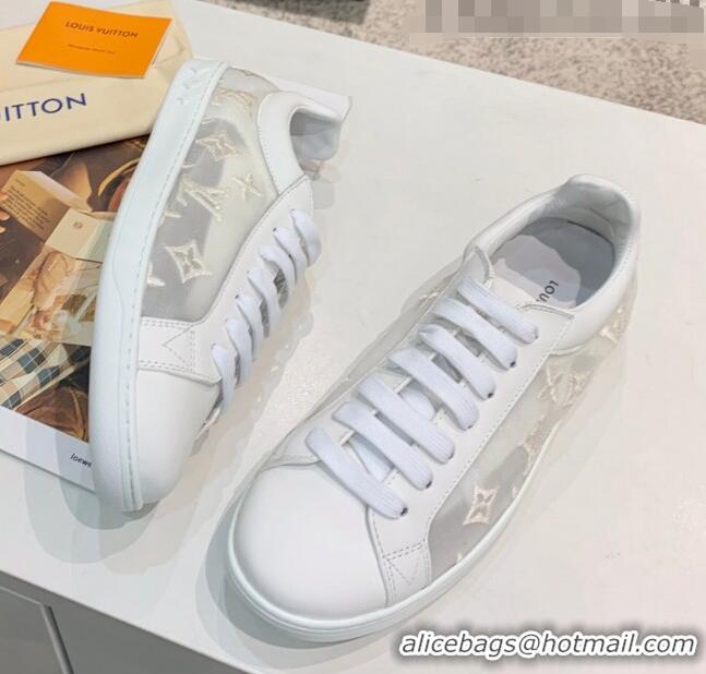 Buy Cheap Louis Vuitton LUXEMBOURG Trainers Sneakers in Transparent Textile LV6178 White 2020