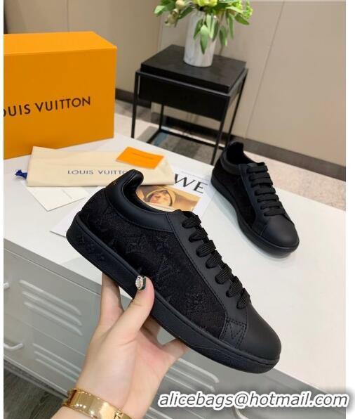 Discount Louis Vuitton LUXEMBOURG Trainers Sneakers in Transparent Textile LV6178 Black 2020