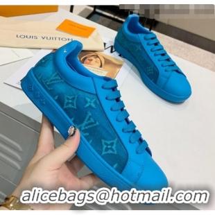 Top Quality Louis Vuitton LUXEMBOURG Trainers Sneakers in Transparent Textile LV6178 Blue 2020