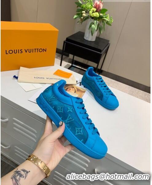 Top Quality Louis Vuitton LUXEMBOURG Trainers Sneakers in Transparent Textile LV6178 Blue 2020