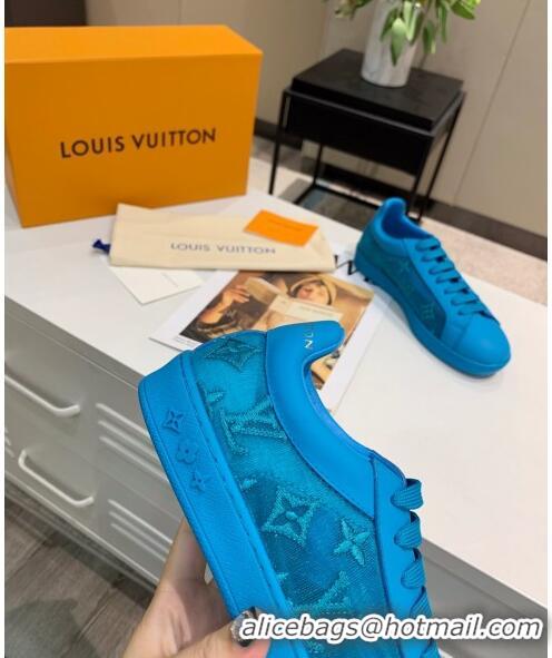 Top Quality Louis Vuitton LUXEMBOURG Trainers Sneakers in Transparent Textile LV6178 Blue 2020