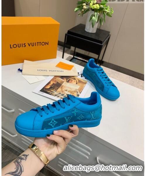 Top Quality Louis Vuitton LUXEMBOURG Trainers Sneakers in Transparent Textile LV6178 Blue 2020