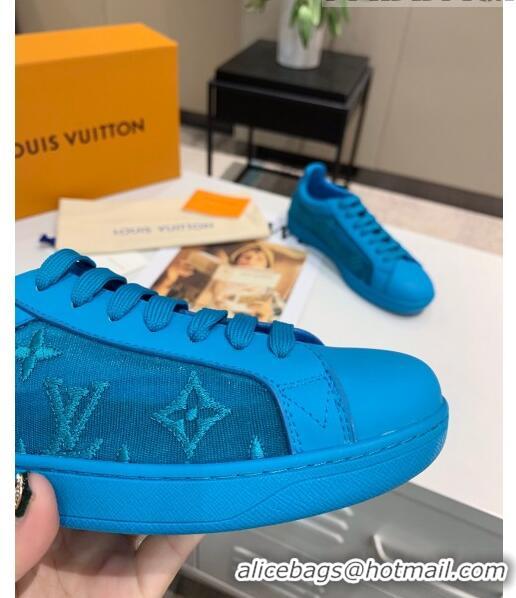 Top Quality Louis Vuitton LUXEMBOURG Trainers Sneakers in Transparent Textile LV6178 Blue 2020