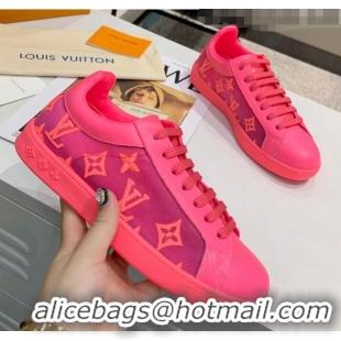 Low Cost Louis Vuitton LUXEMBOURG Trainers Sneakers in Transparent Textile LV6178 Pink 2020