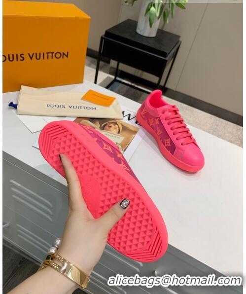 Low Cost Louis Vuitton LUXEMBOURG Trainers Sneakers in Transparent Textile LV6178 Pink 2020