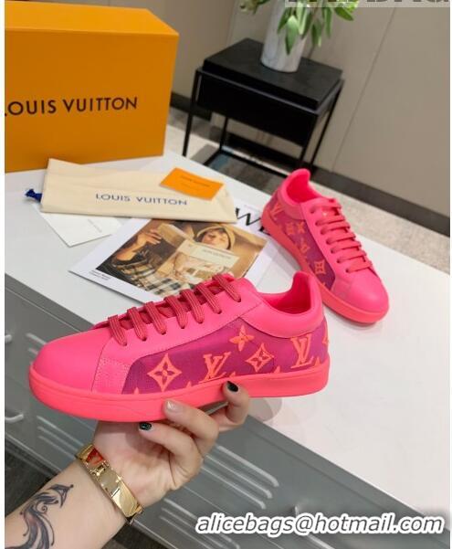 Low Cost Louis Vuitton LUXEMBOURG Trainers Sneakers in Transparent Textile LV6178 Pink 2020