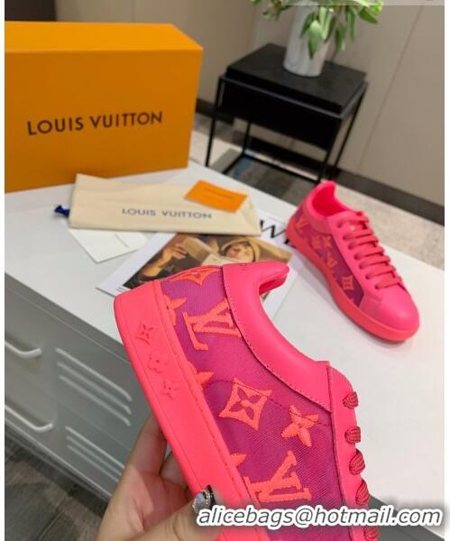 Low Cost Louis Vuitton LUXEMBOURG Trainers Sneakers in Transparent Textile LV6178 Pink 2020