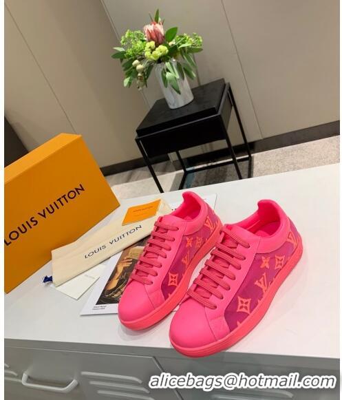 Low Cost Louis Vuitton LUXEMBOURG Trainers Sneakers in Transparent Textile LV6178 Pink 2020