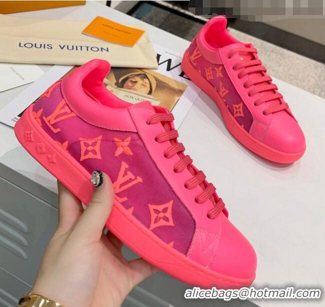 Low Cost Louis Vuitton LUXEMBOURG Trainers Sneakers in Transparent Textile LV6178 Pink 2020