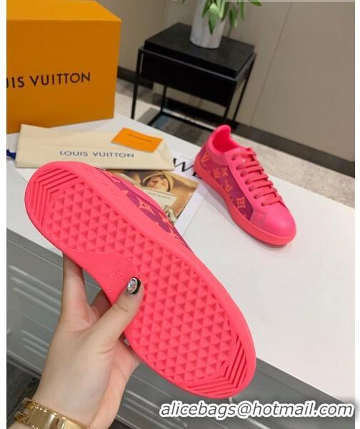 Low Cost Louis Vuitton LUXEMBOURG Trainers Sneakers in Transparent Textile LV6178 Pink 2020