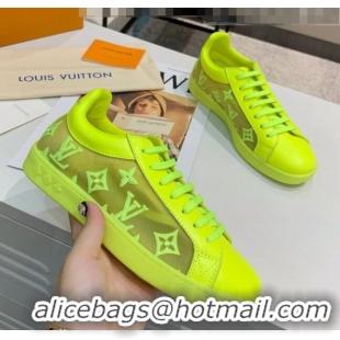 Top Quality Louis Vuitton LUXEMBOURG Trainers Sneakers in Transparent Textile LV6178 Green 2020