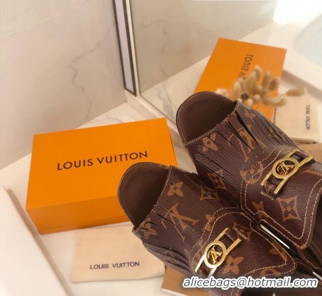 Discount Louis Vuitton INDIANA Mules Sandals in Patent Monogram Canvas LV1783 2020