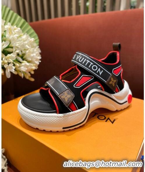 Spot Bulk Louis Vuitton LV Archlight Contrasting Sporty Sandals LV2424 Red 2020