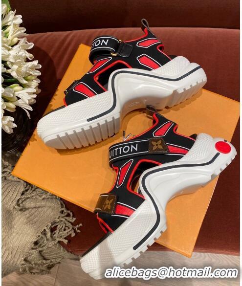 Spot Bulk Louis Vuitton LV Archlight Contrasting Sporty Sandals LV2424 Red 2020