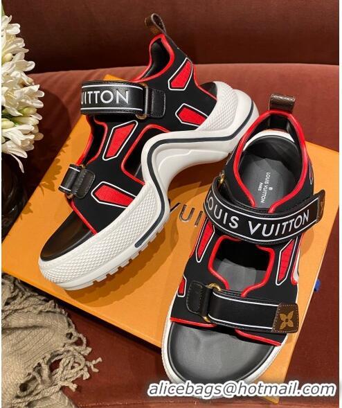 Spot Bulk Louis Vuitton LV Archlight Contrasting Sporty Sandals LV2424 Red 2020