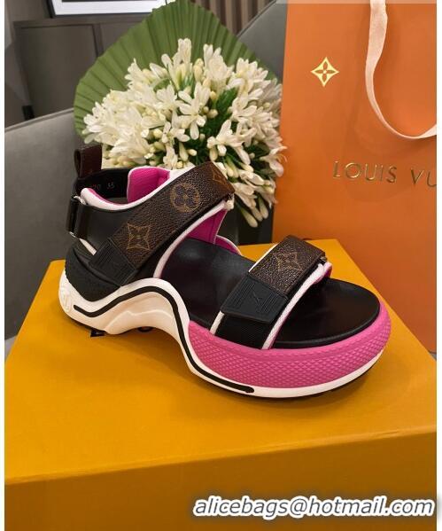 Best Quality Louis Vuitton LV Archlight Contrasting Sporty Sandals LV2424 Pink 2020