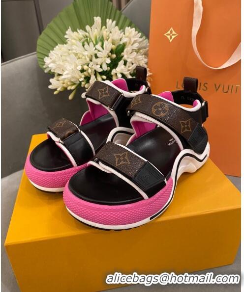 Best Quality Louis Vuitton LV Archlight Contrasting Sporty Sandals LV2424 Pink 2020