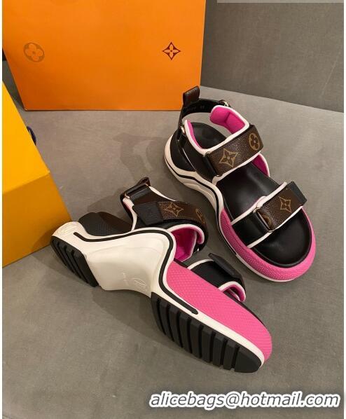 Best Quality Louis Vuitton LV Archlight Contrasting Sporty Sandals LV2424 Pink 2020