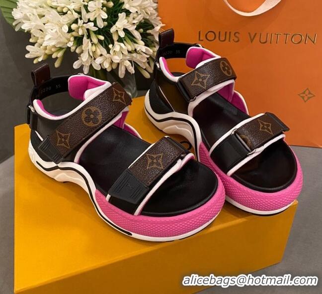 Best Quality Louis Vuitton LV Archlight Contrasting Sporty Sandals LV2424 Pink 2020