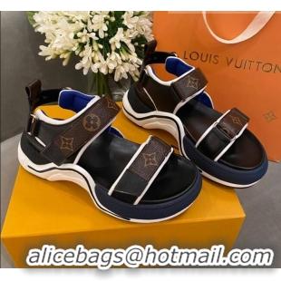 Buy AAAAA Louis Vuitton LV Archlight Contrasting Sporty Sandals LV2424 Blue 2020