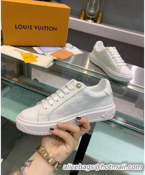 Luxury Louis Vuitton Frontrow Calfskin Damier Sneaker LV2429 White 2020 (For Women and Men)